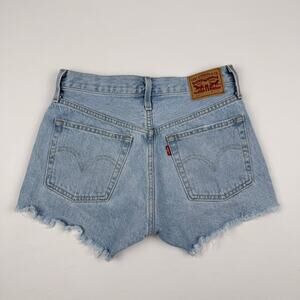 Levi’s 501 High-Rise Cutoff Denim Shorts Light Wash Jeans Size 26 Classic